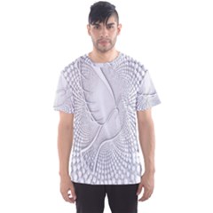 Points Circle Dove Harmony Pattern Men s Sport Mesh Tee