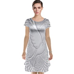 Points Circle Dove Harmony Pattern Cap Sleeve Nightdress