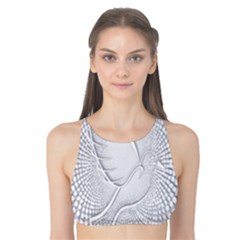 Points Circle Dove Harmony Pattern Tank Bikini Top