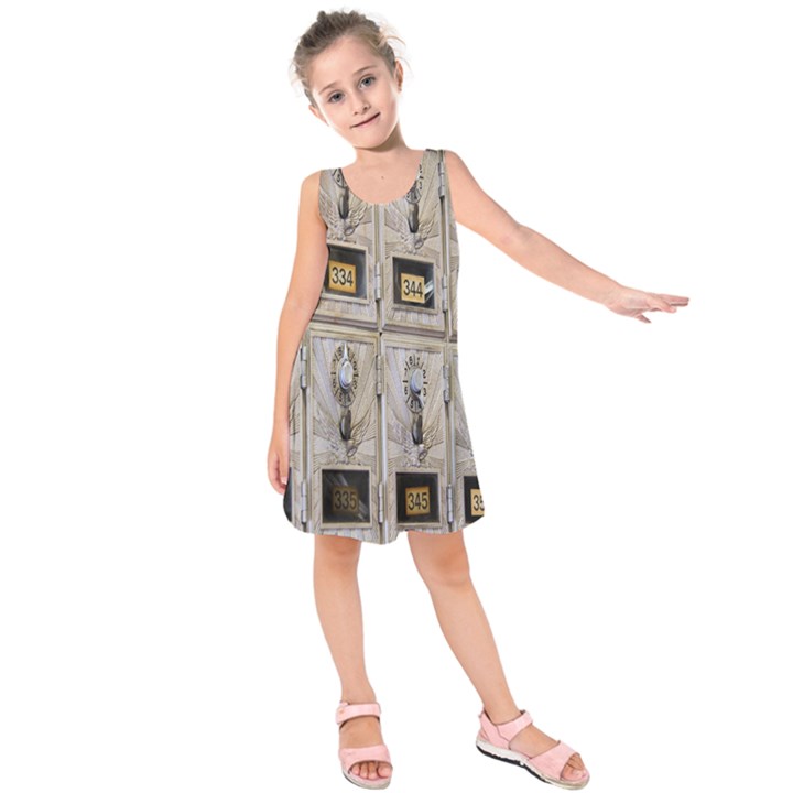 Post Office Old Vintage Building Kids  Sleeveless Dress