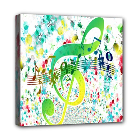 Points Circle Music Pattern Mini Canvas 8  X 8  by Nexatart