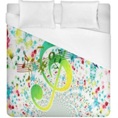 Points Circle Music Pattern Duvet Cover (king Size) by Nexatart