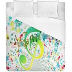 Points Circle Music Pattern Duvet Cover (california King Size) by Nexatart