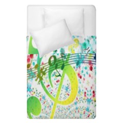 Points Circle Music Pattern Duvet Cover Double Side (single Size) by Nexatart