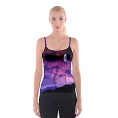 Purple Sky Spaghetti Strap Top by Nexatart