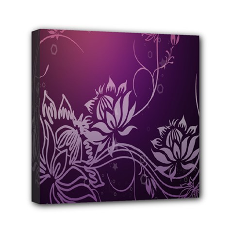 Purple Lotus Mini Canvas 6  X 6  by Nexatart