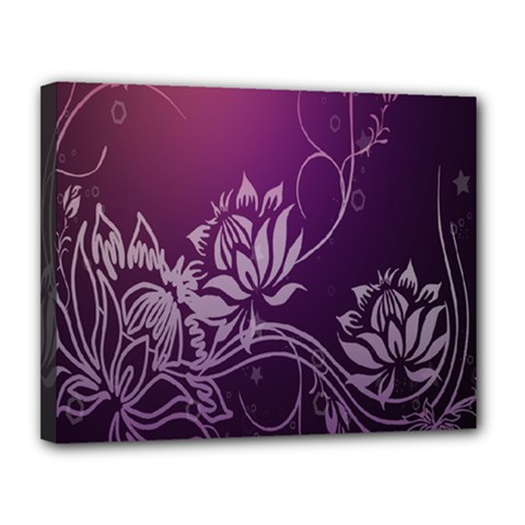 Purple Lotus Canvas 14  X 11  by Nexatart