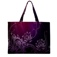 Purple Lotus Zipper Mini Tote Bag by Nexatart