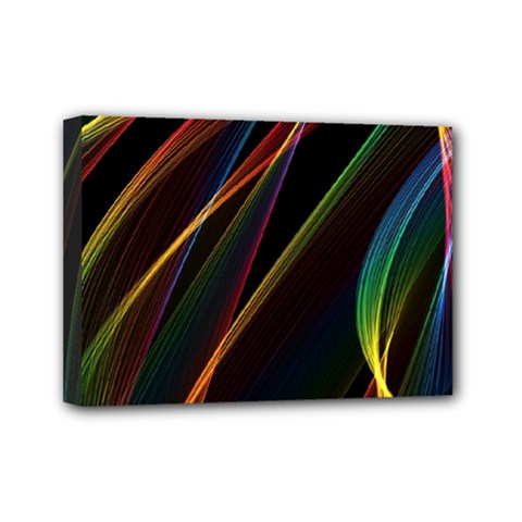 Rainbow Ribbons Mini Canvas 7  X 5  by Nexatart