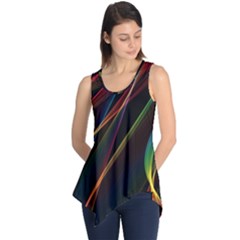 Rainbow Ribbons Sleeveless Tunic by Nexatart