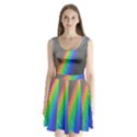 Rainbow Color Spectrum Solar Mirror Split Back Mini Dress  View1