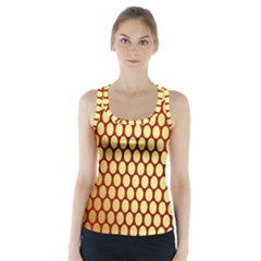 Red And Gold Effect Backing Paper Racer Back Sports Top by Nexatart