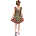 Red Green Swirl Twirl Colorful Kids  Sleeveless Dress View2