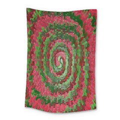 Red Green Swirl Twirl Colorful Small Tapestry by Nexatart