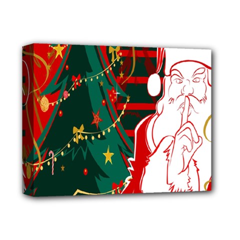 Santa Clause Xmas Deluxe Canvas 14  X 11 