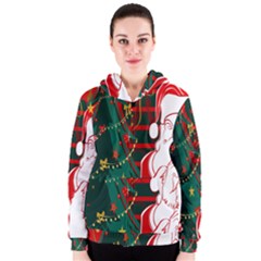 Santa Clause Xmas Women s Zipper Hoodie by Nexatart