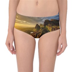 Scotland Landscape Scenic Mountains Mid-waist Bikini Bottoms by Nexatart