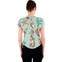 Seahorse Seashell Starfish Shell Crew Neck Crop Top View2