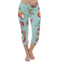 Seahorse Seashell Starfish Shell Capri Winter Leggings  by Nexatart