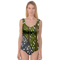 Shadow Reflections Casting From Japanese Garden Fence Princess Tank Leotard  by Nexatart