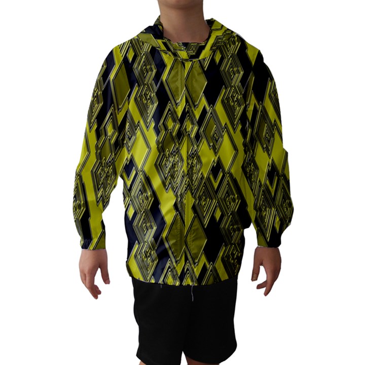 Seamless Pattern Background Seamless Hooded Wind Breaker (Kids)