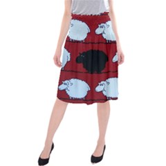 Sheep Midi Beach Skirt by Nexatart