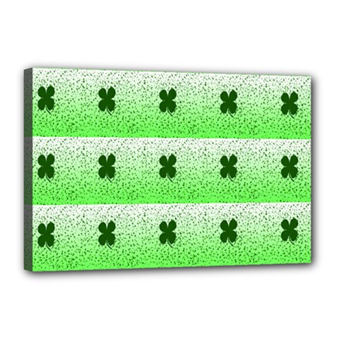 Shamrock Pattern Canvas 18  x 12 