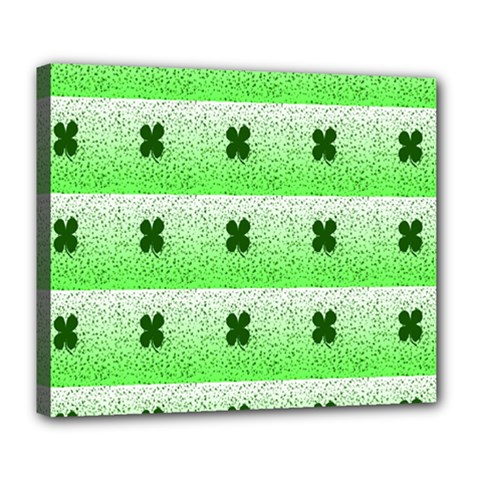 Shamrock Pattern Deluxe Canvas 24  x 20  