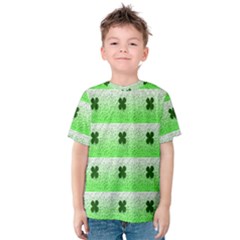 Shamrock Pattern Kids  Cotton Tee