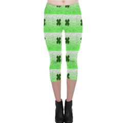 Shamrock Pattern Capri Leggings 