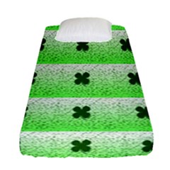 Shamrock Pattern Fitted Sheet (single Size) by Nexatart