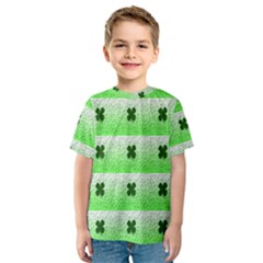 Shamrock Pattern Kids  Sport Mesh Tee