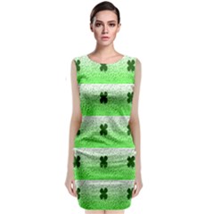 Shamrock Pattern Classic Sleeveless Midi Dress