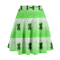 Shamrock Pattern High Waist Skirt