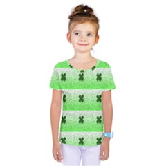 Shamrock Pattern Kids  One Piece Tee