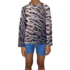 Seed Worn Lines Close Macro Kids  Long Sleeve Swimwear by Nexatart