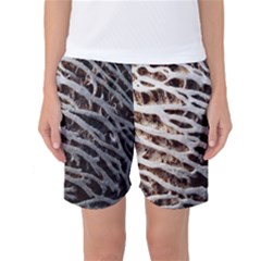 Seed Worn Lines Close Macro Women s Basketball Shorts by Nexatart