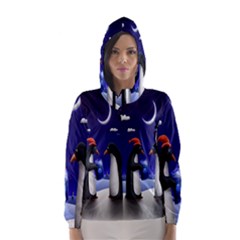 Small Gift For Xmas Christmas Hooded Wind Breaker (women) by Nexatart