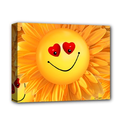 Smiley Joy Heart Love Smile Deluxe Canvas 14  X 11  by Nexatart