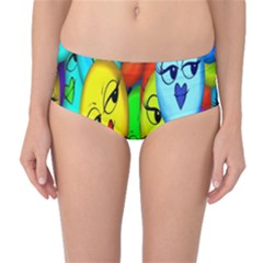 Smiley Girl Lesbian Community Mid-waist Bikini Bottoms by Nexatart