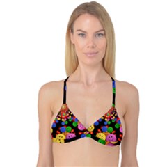 Smiley Laugh Funny Cheerful Reversible Tri Bikini Top by Nexatart