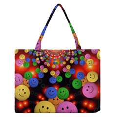 Smiley Laugh Funny Cheerful Medium Zipper Tote Bag by Nexatart