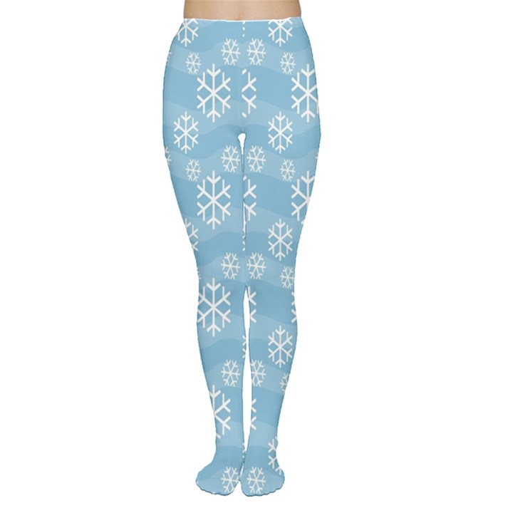 Snowflakes Winter Christmas Women s Tights