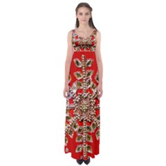 Snowflake Jeweled Empire Waist Maxi Dress by Nexatart