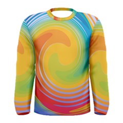 Rainbow Swirl Men s Long Sleeve Tee by OneStopGiftShop