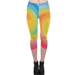 Rainbow Swirl Capri Leggings 