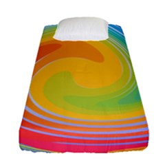 Rainbow Swirl Fitted Sheet (single Size)