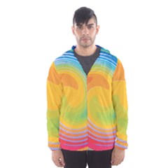 Rainbow Swirl Hooded Wind Breaker (men)