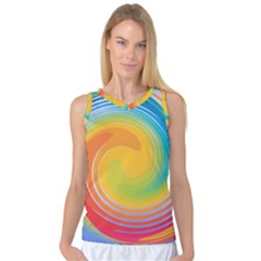 Rainbow Swirl Women s Basketball Tank Top