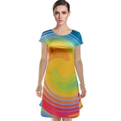 Rainbow Swirl Cap Sleeve Nightdress by OneStopGiftShop